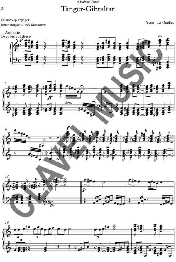 Partition de Tanger-Gibraltar pour harpe celtique pdf