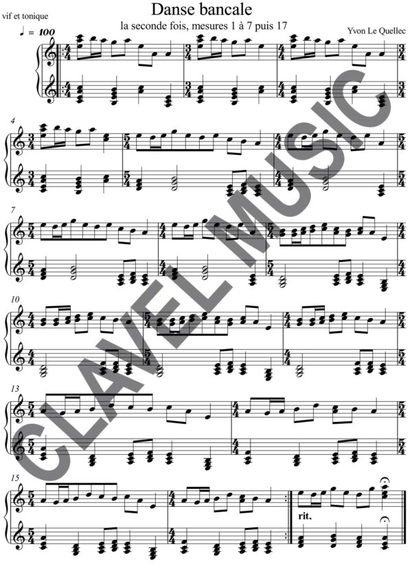 Partition de Danse bancale pour harpe celtique pdf