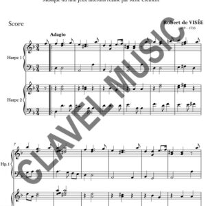Partition de VISÉE de R. Jeux Interdits Sarabande pour deux harpes pdf