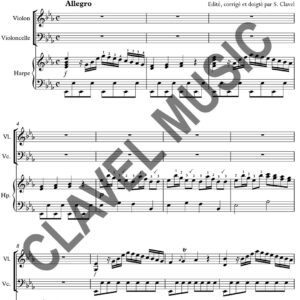 Partition de PETRINI F. Trio en Mib pour Violon, Violoncelle et Harpe pdf
