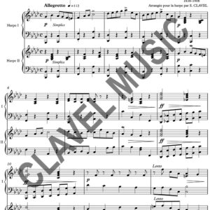 Partition de NEUSTEDT C. Gavotte Favorite de Marie-Antoinette pour Deux harpes pdf