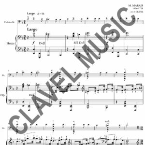 Partition de MARAIS M. La Folia pour Violoncelle et Harpe version pdf