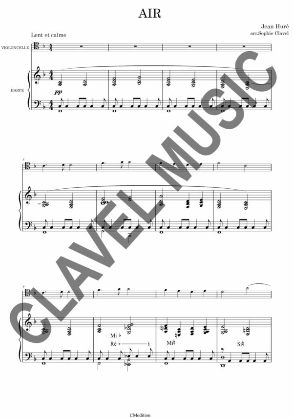 Partition de HURE J. Air pour Violoncelle et Harpe.pdf