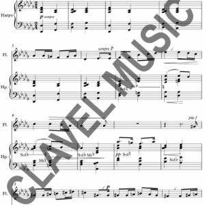 Partition de FAURE G. Le Secret op.23 n°3 pour Flûte et Harpe pdf