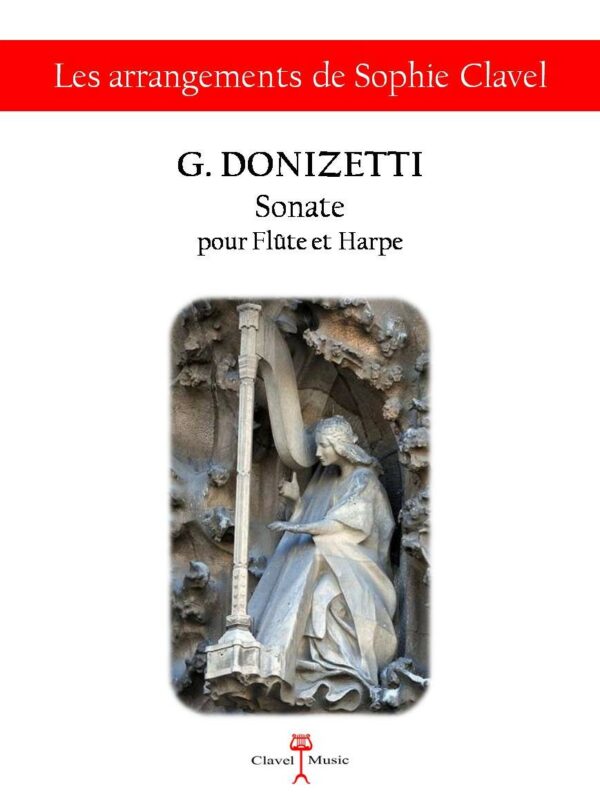 Partition de DONIZETTI G. Sonate pour Flûte et Harpe en Do version papier