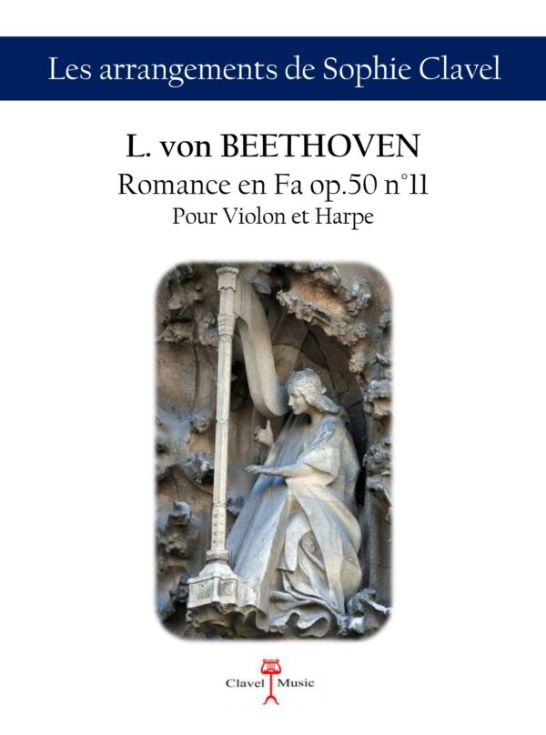 Partition de BEETHOVEN L.v. Romance en Fa op 50, n°11 pour Violon (ou Fl.) et Harpe version papier