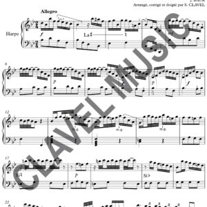 Partition de BAUR J. Sonate en Sib pour Duo de Harpes Hp 2 sans couverture version papier