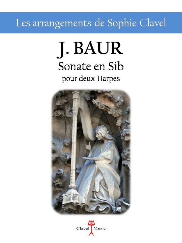 Partition de BAUR J. Sonate en Sib pour deux harpes version papier